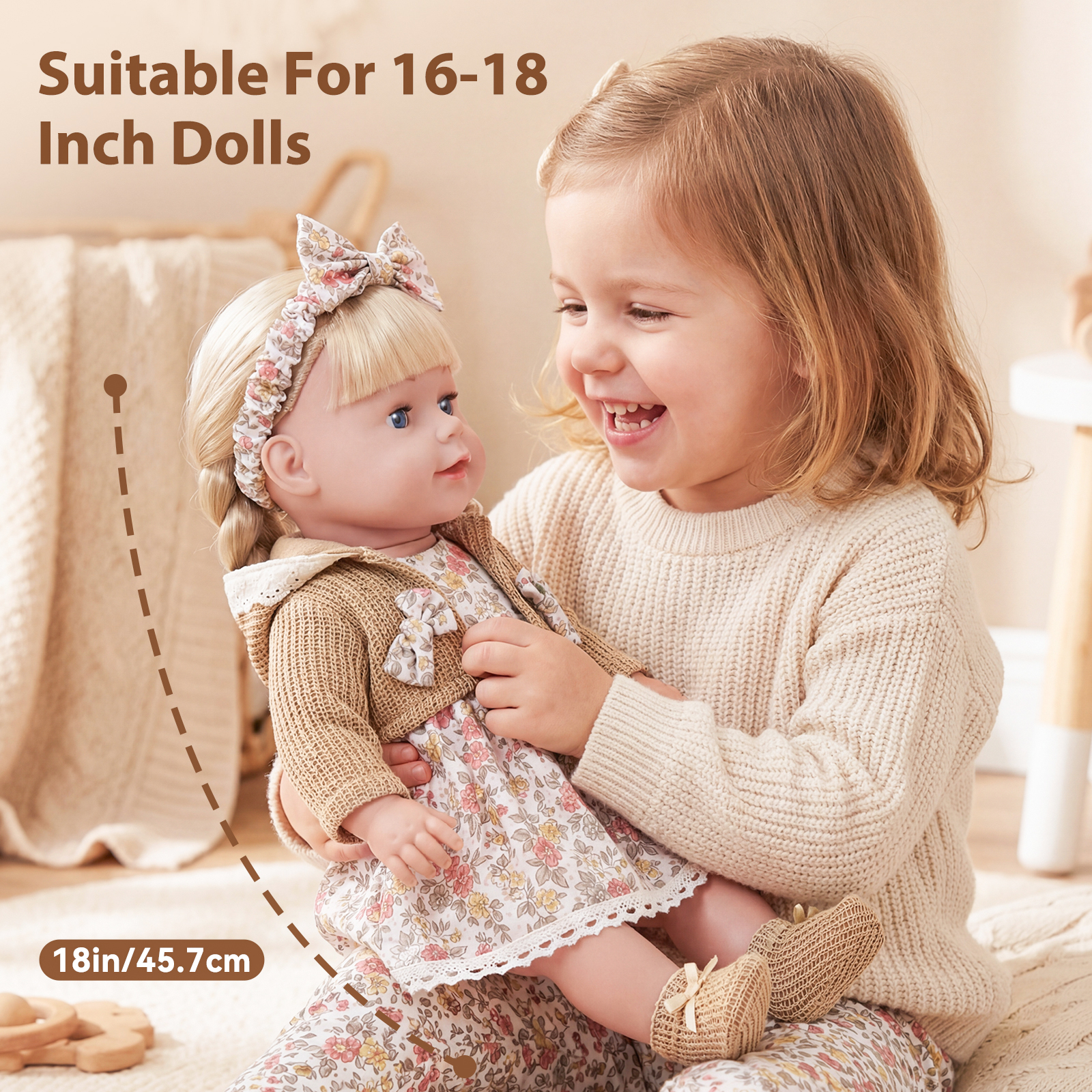 Cute Doll Clothes for 16-18 In - Baby Clothing Unisex のレビューと価格