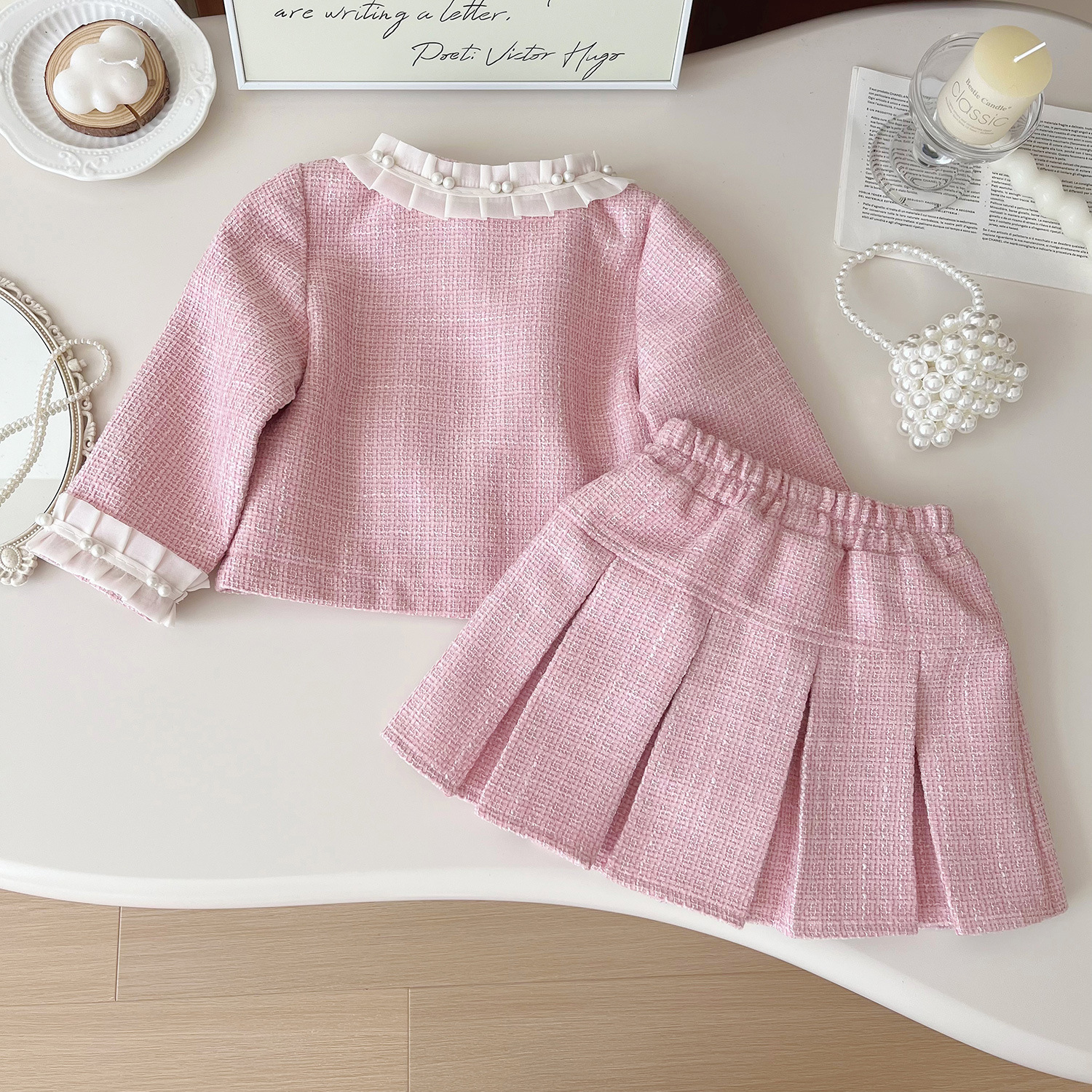 Tweed Pink Girl Boutique Outfi - Baby Clothing Boutique のレビューと価格
