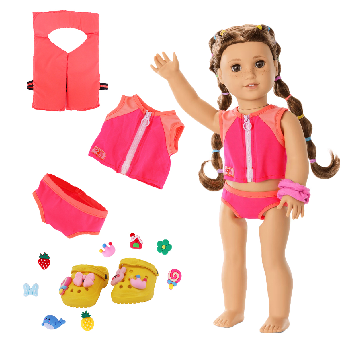 Head Flower Swimsuit Fish Scal - Baby Clothing Unisex のレビューと価格