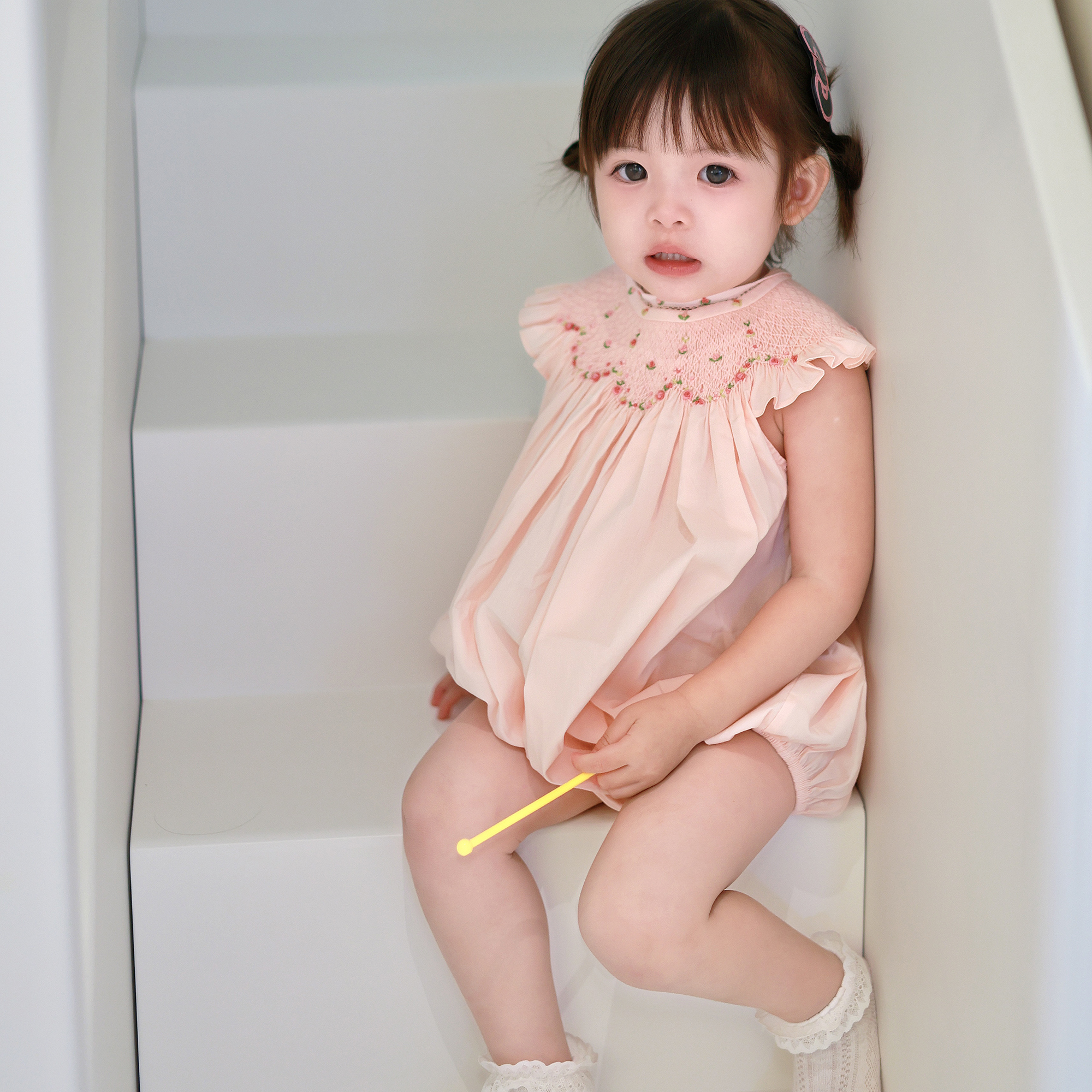 Girls Smocking Dress Pink Hand - Baby Clothing Boutique のレビューと価格