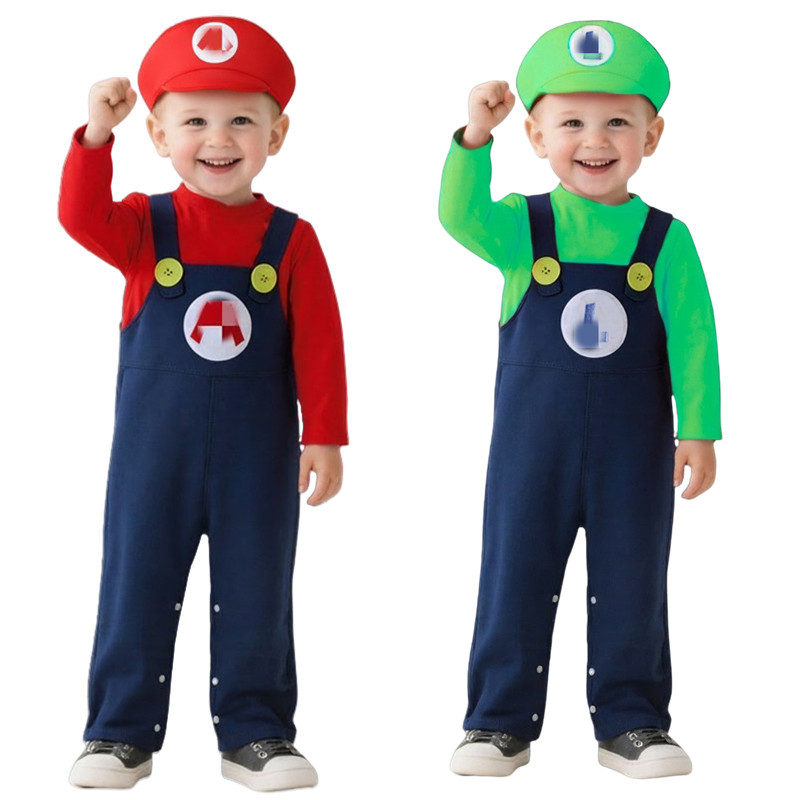 Baby Plumber Costume Red Green - Baby Clothing Unisex のレビューと価格